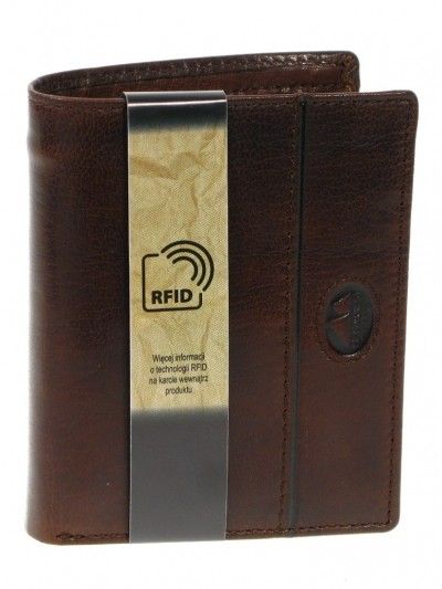  Portfel męski skórzany EL FOREST 933 RFID brązowy skóra